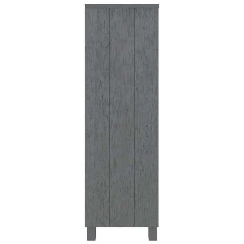 Book Cabinet "HAMAR" Dark Grey  85x35x112 cm Solid Wood Pine