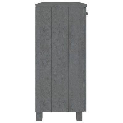 Sideboard Dark Grey 85x35x80 cm Solid Wood Pine