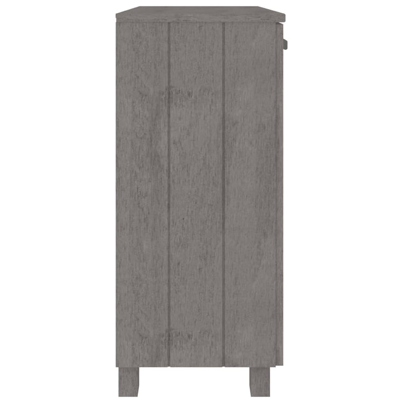 Sideboard Light Grey 85x35x80 cm Solid Wood Pine