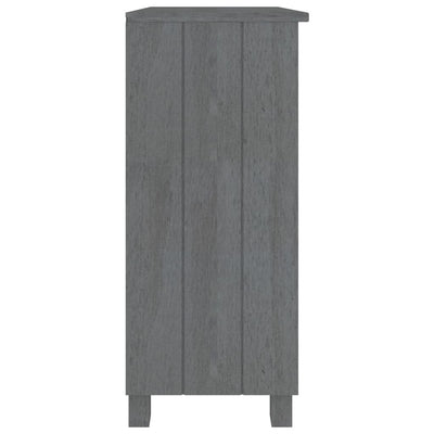 Sideboard Dark Grey 85x35x80 cm Solid Wood Pine