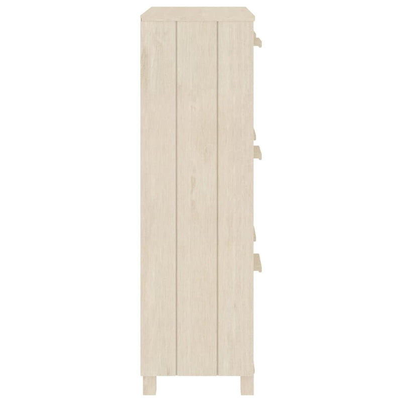 Shoe Cabinet Honey Brown 59.5x35x117 cm Solid Wood Pine