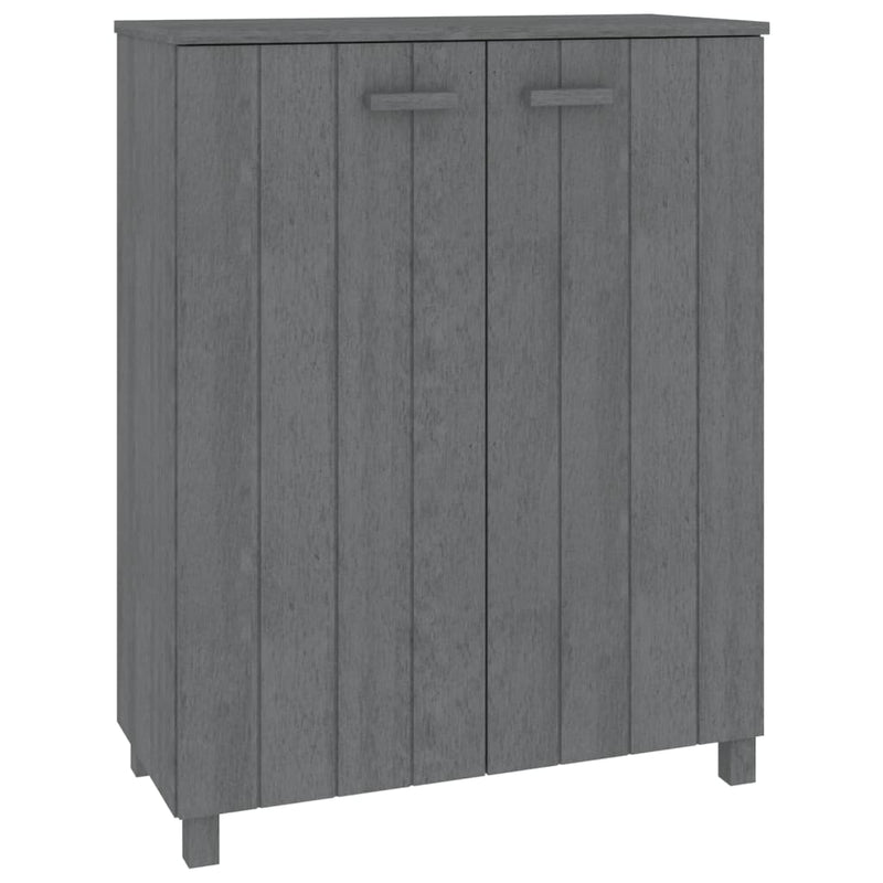 Shoe Cabinet Dark Grey 85x40x108 cm Solid Wood Pine