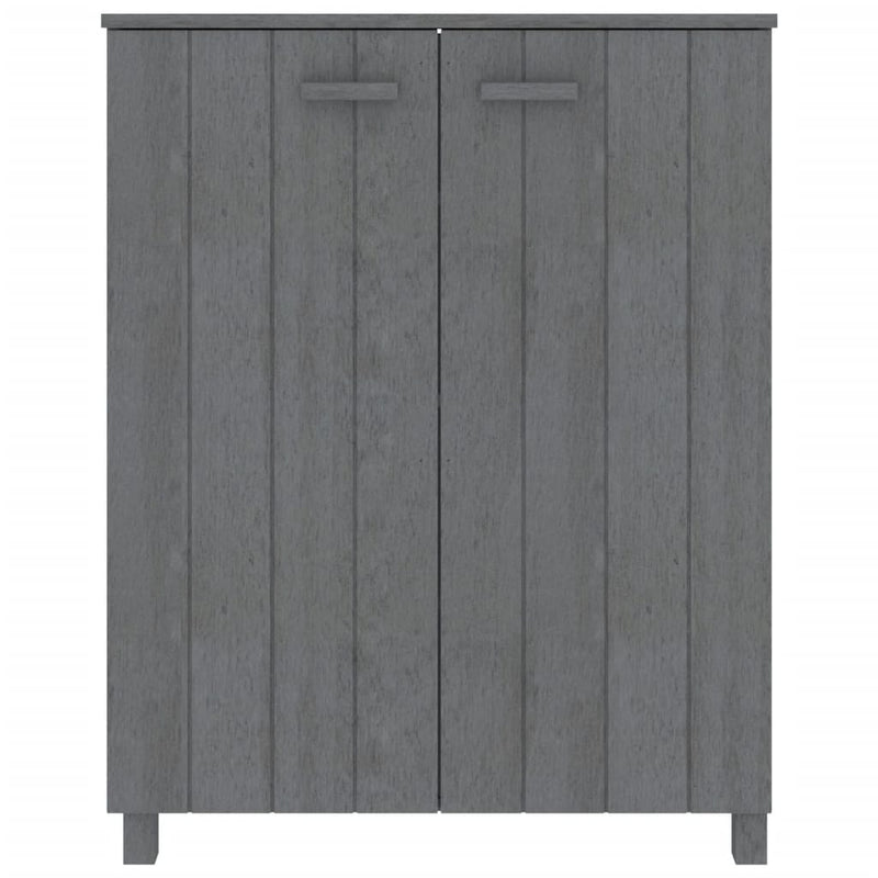 Shoe Cabinet "HAMAR" Dark Grey 85x40x108 cm Solid Wood Pine