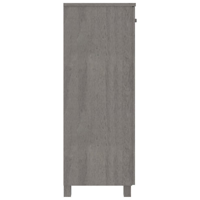Shoe Cabinet Light Grey 85x40x108 cm Solid Wood Pine
