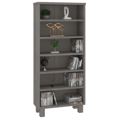 CD Cabinet Light Grey 45x18x100 cm Solid Wood Pine