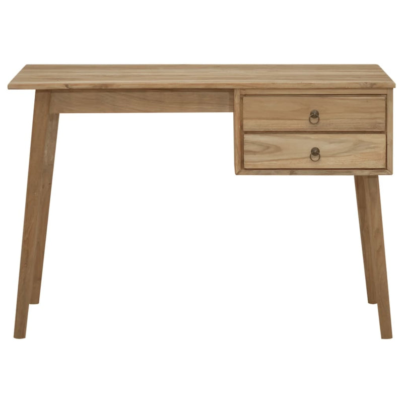 Desk with 2 Drawers 110x52x75 cm Solid Wood Teak