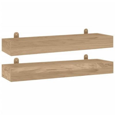 Wall Shelves 2 pcs 60x15x4 cm Solid Wood Teak