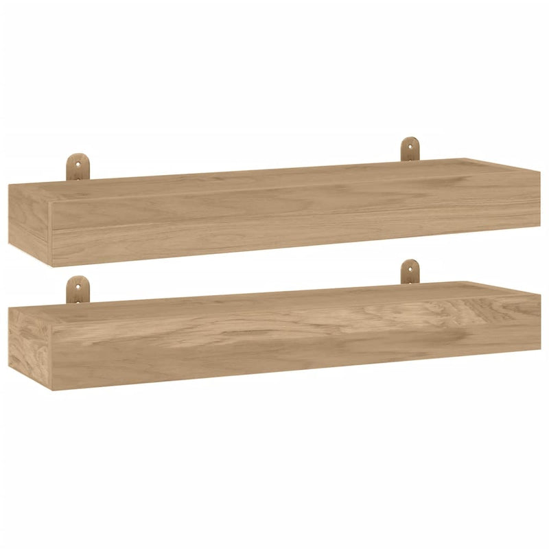 Wall Shelves 2 pcs 60x15x4 cm Solid Wood Teak