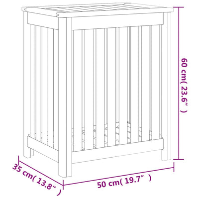 Wash Bin 50x35x60 cm Solid Wood Teak