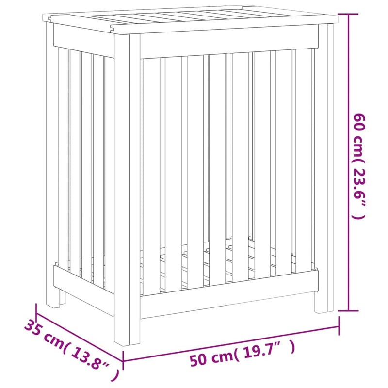 Wash Bin 50x35x60 cm Solid Wood Teak