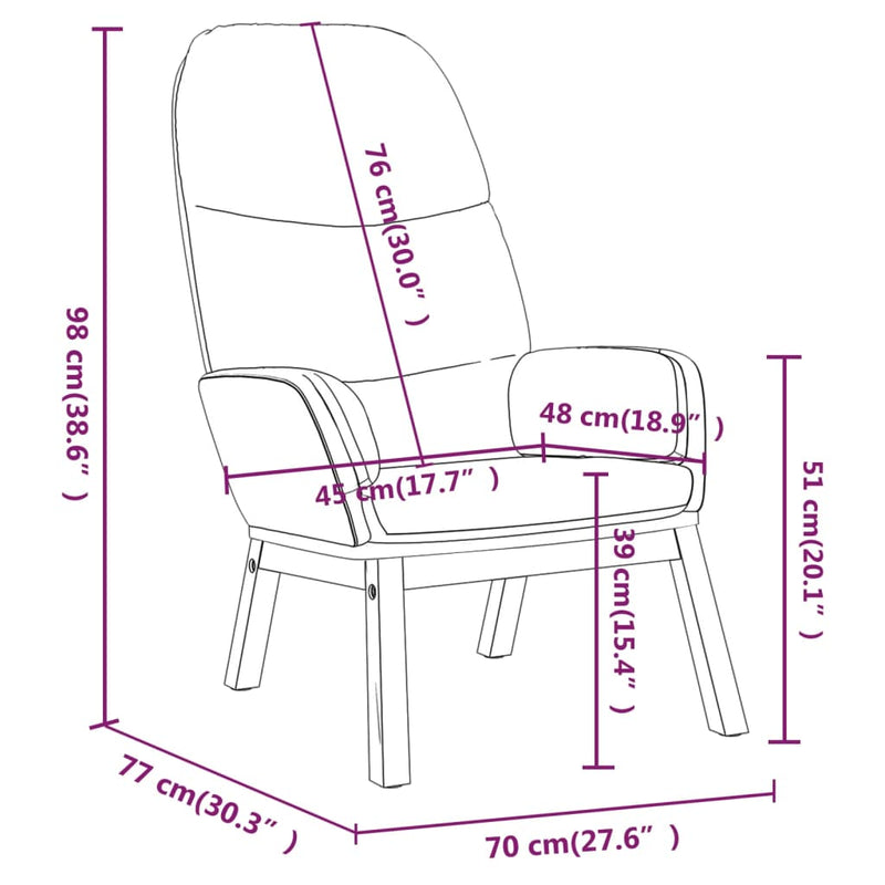 Relaxing Chair Light Grey Fabric