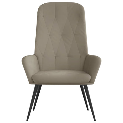 Relaxing Chair Light Grey Velvet