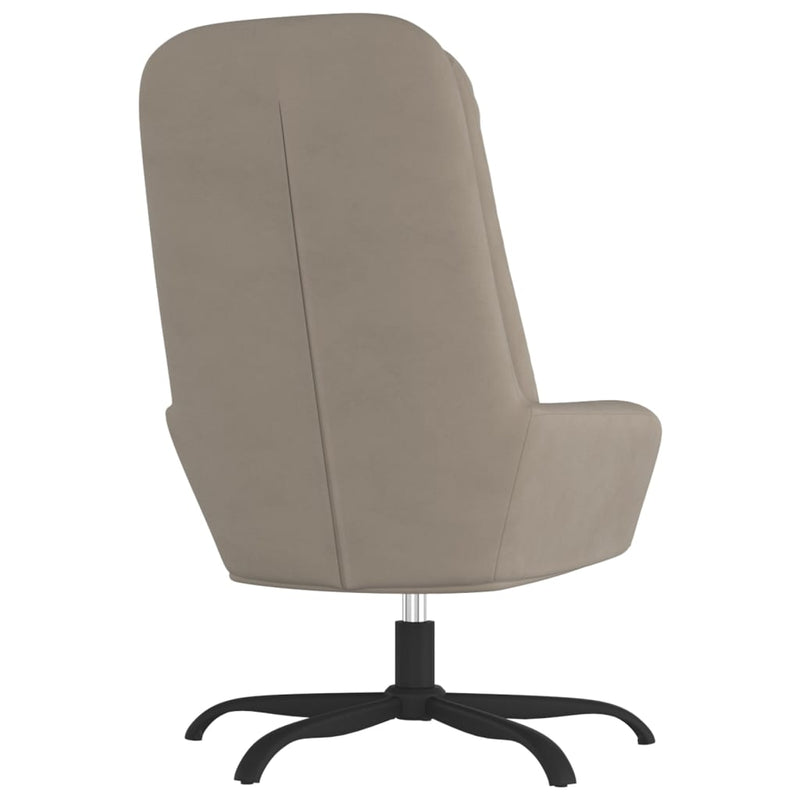 Relaxing Chair Light Grey Velvet