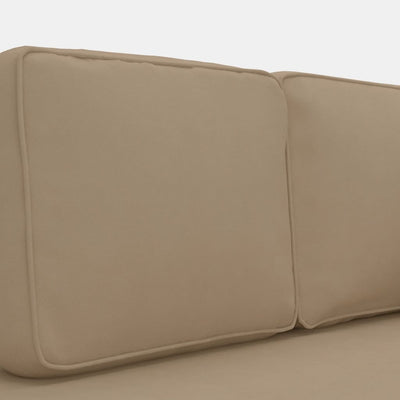 Chaise Lounge with Cushions and Bolster Cappuccino Faux Leather