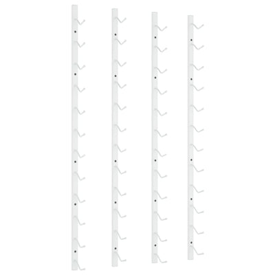 Wall Mounted Wine Rack for 12 Bottles 2 pcs White Iron