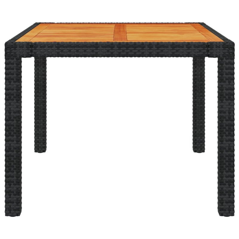 3 Piece Outdoor Dining Set with Cushions Poly Rattan Black
