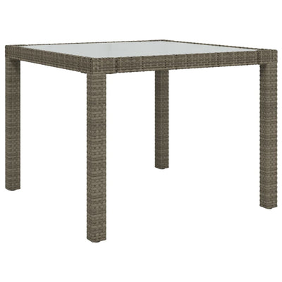 3 Piece Outdoor Dining Set with Cushions Poly Rattan Grey