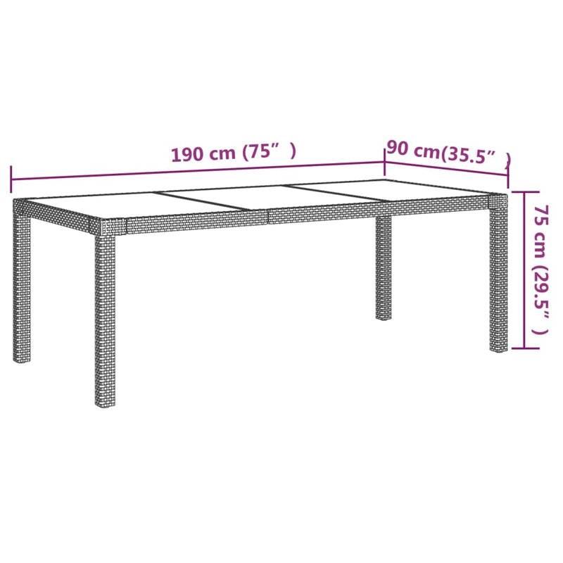 9 Piece Outdoor Dining Set with Cushions Poly Rattan Grey