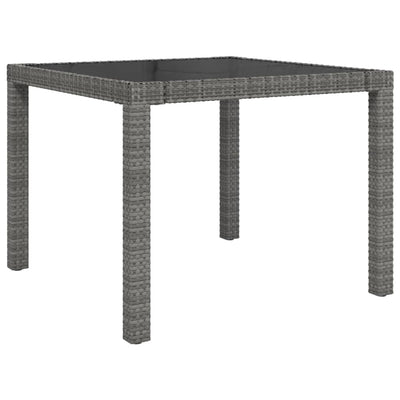 3 Piece Outdoor Dining Set with Cushions Poly Rattan Black and Grey