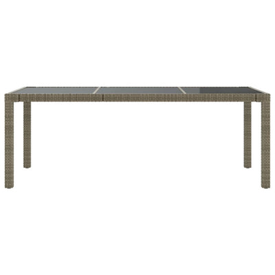 9 Piece Outdoor Dining Set with Cushions Poly Rattan Grey