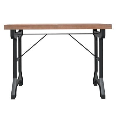 Dining Table 110x65x82 cm Solid Wood Fir and Iron