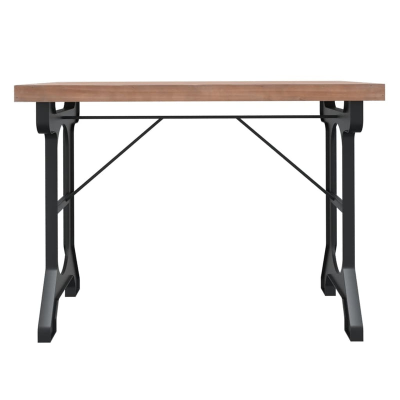 Dining Table 110x65x82 cm Solid Wood Fir and Iron