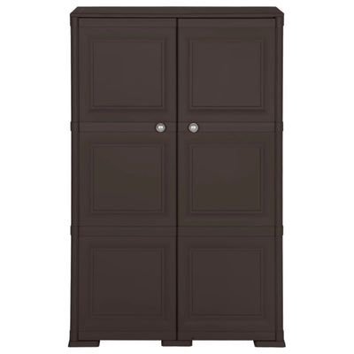 Plastic Cabinet 79x43x125 cm Wood Design Brown