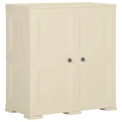 Plastic Cabinet 79x43x85.5 cm Wood Design Angora White