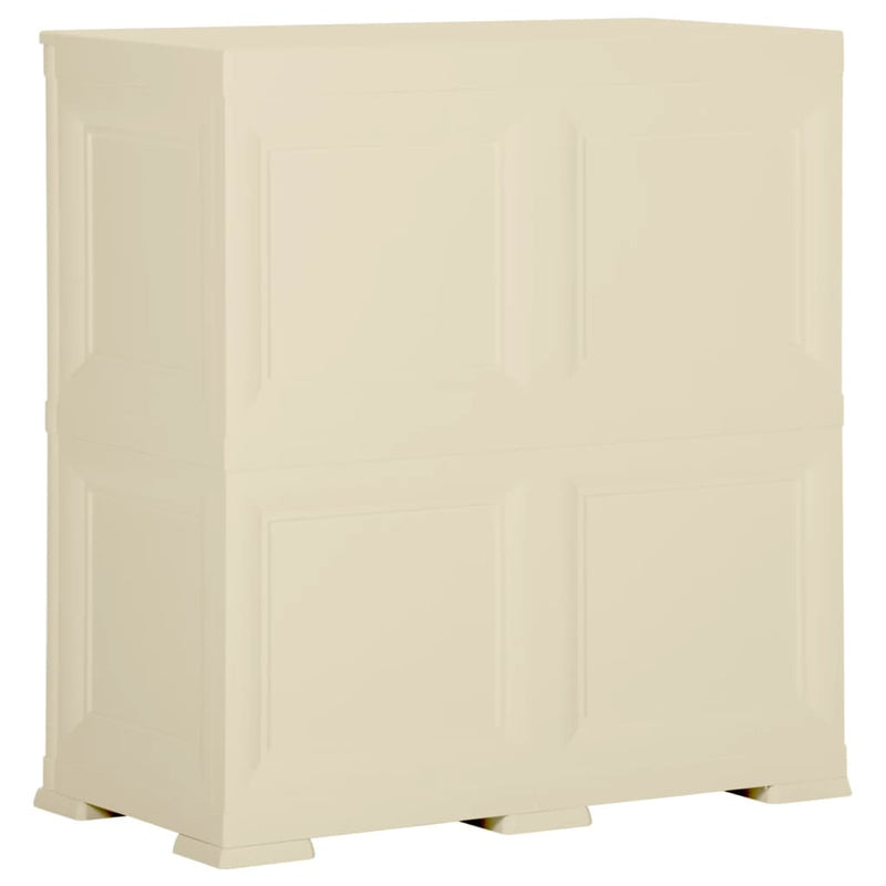 Plastic Cabinet 79x43x85.5 cm Wood Design Angora White