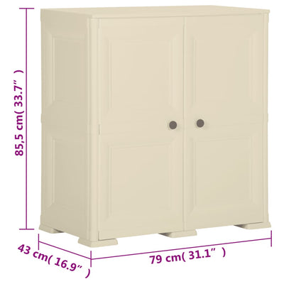 Plastic Cabinet 79x43x85.5 cm Wood Design Angora White