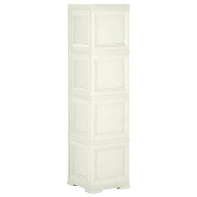 Plastic Cabinet 40x43x164 cm Wood Design Vanilla Ice