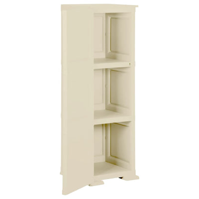 Plastic Cabinet 40x43x125 cm Wood Design Angora White