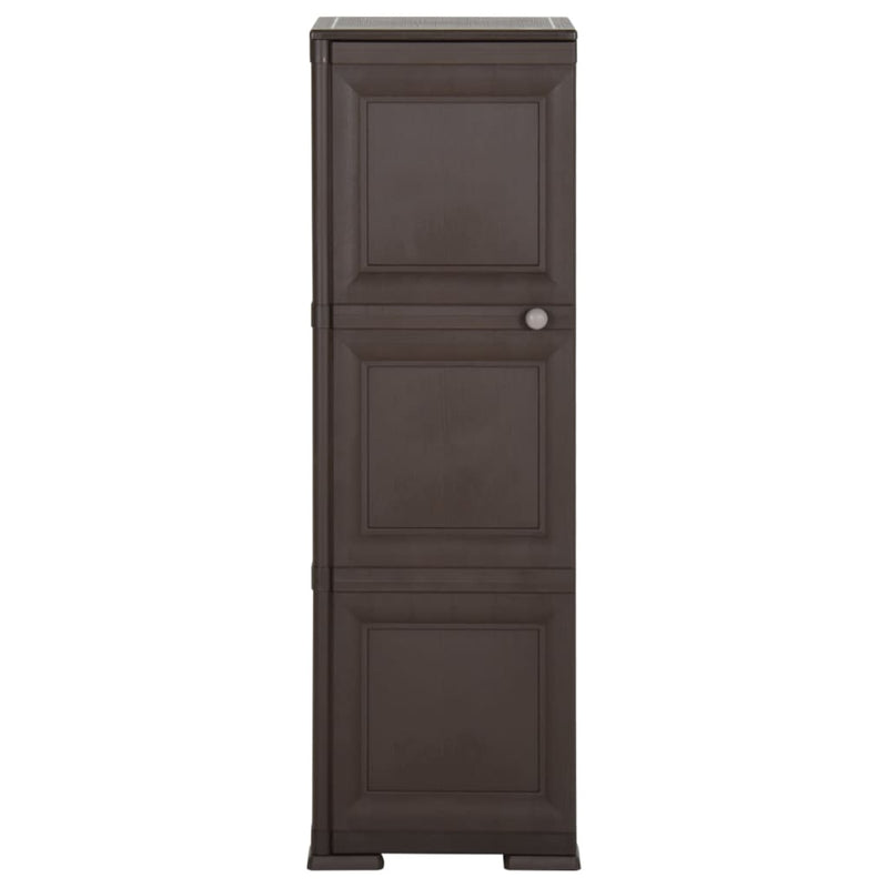 Plastic Cabinet 40x43x125 cm Wood Design Brown