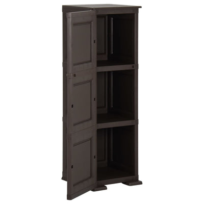 Plastic Cabinet 40x43x125 cm Wood Design Brown