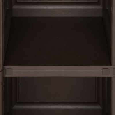 Plastic Cabinet 40x43x125 cm Wood Design Brown