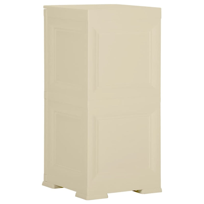 Plastic Cabinet 40x43x85.5 cm Wood Design Angora White