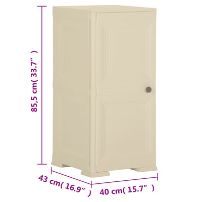 Plastic Cabinet 40x43x85.5 cm Wood Design Angora White