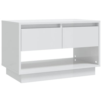 TV Cabinet High Gloss White 70x41x44 cm Engineered Wood