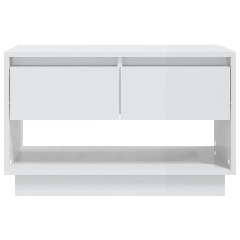 TV Cabinet High Gloss White 70x41x44 cm Engineered Wood