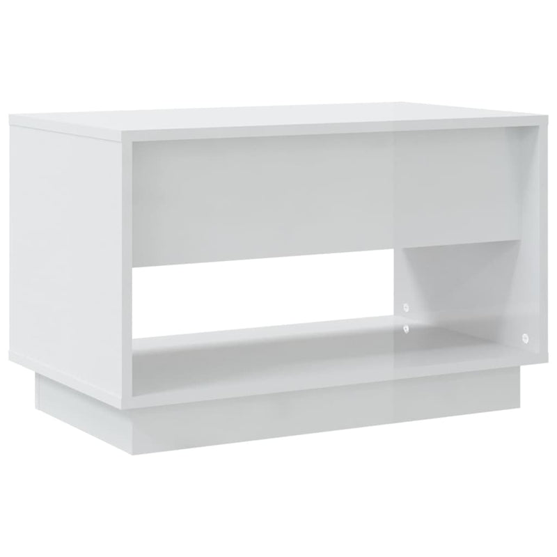 TV Cabinet High Gloss White 70x41x44 cm Engineered Wood