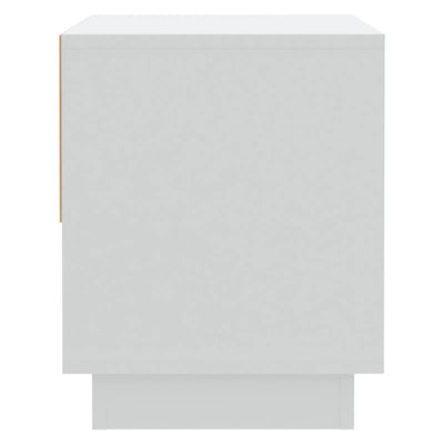 Bedside Cabinet White 45x34x44 cm Engineered Wood