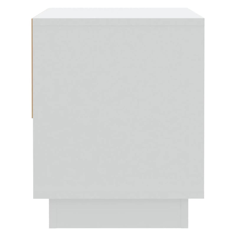 Bedside Cabinet White 45x34x44 cm Engineered Wood