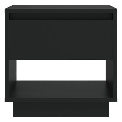 Bedside Cabinet Black 45x34x44 cm Engineered Wood