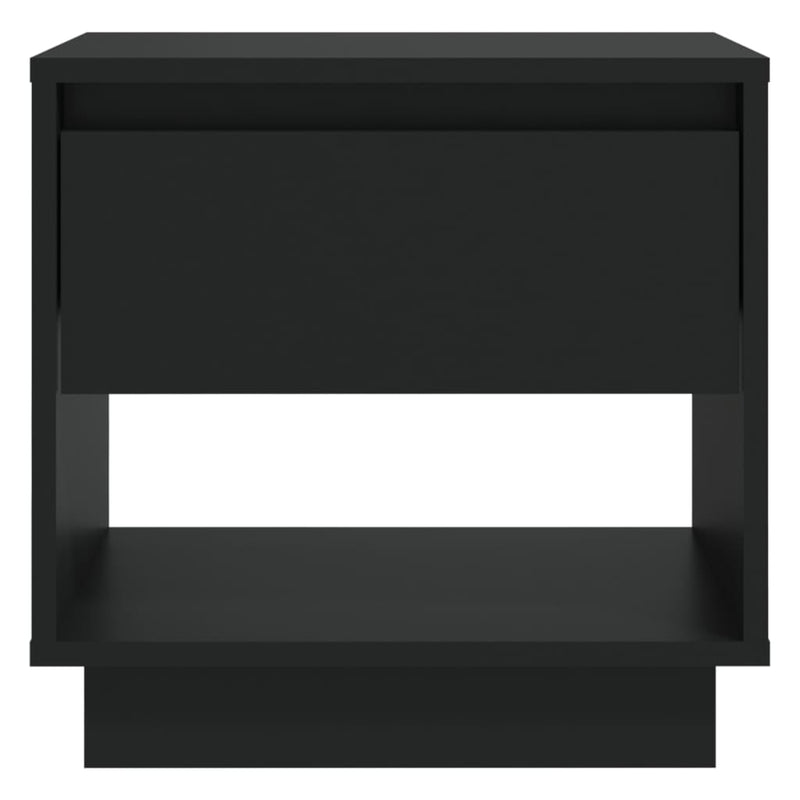 Bedside Cabinet Black 45x34x44 cm Engineered Wood