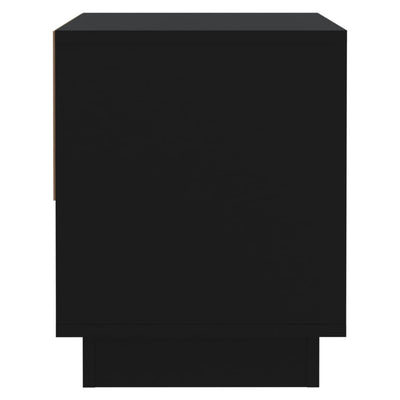 Bedside Cabinet Black 45x34x44 cm Engineered Wood