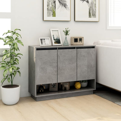 Sideboard Concrete Grey 97x31x75 cm Engineered Wood