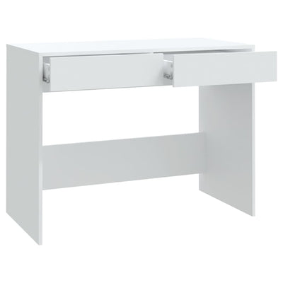 Desk White 101x50x76.5 cm Engineered Wood