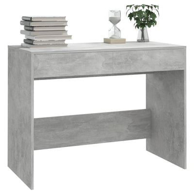 Desk Concrete Grey 101x50x76.5 cm Engineered Wood