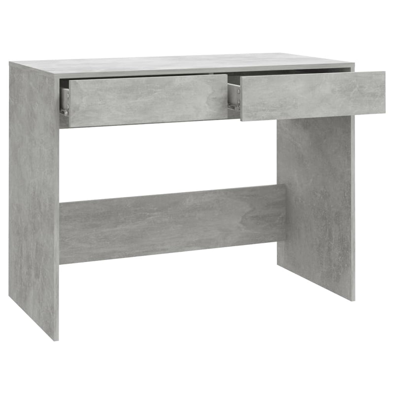 Desk Concrete Grey 101x50x76.5 cm Engineered Wood