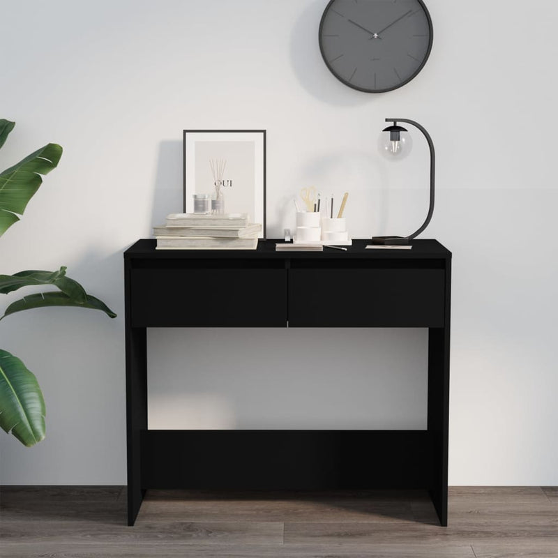 Console Table Black 89x41x76.5 cm Engineered Wood